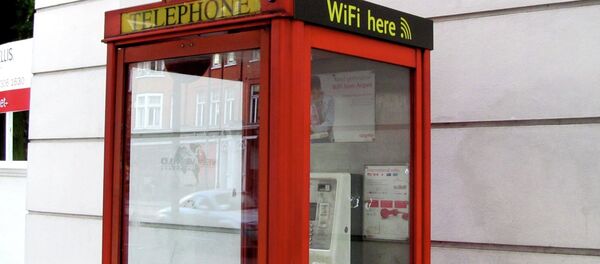 Wi-Fi in a telephone booth Wi-Fi in a telephone booth - Sputnik International