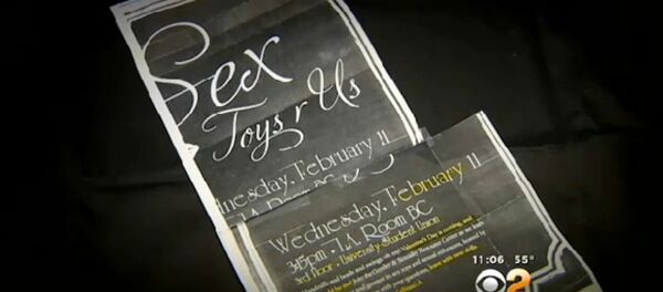 Flyers for a Sex Toys R Us event at Cal State L.A. advertised “handcuffs and beads and wings,” and were promoting the event on social media under the hashtag “#PlayTimeAtCalStateLA. Flyers for a Sex Toys R Us event at Cal State L.A. advertised “handcuffs and beads and wings,” and were promoting the event on social media under the hashtag “#PlayTimeAtCalStateLA. - Sputnik International