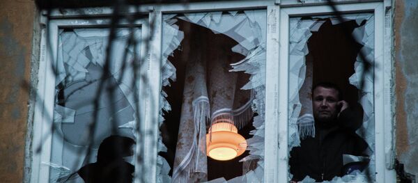 Consequences of shelling in Donetsk Consequences of shelling in Donetsk - Sputnik International