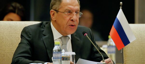 Russian Foreign Minister Sergei Lavrov speaks during the thirteenth meeting of the Foreign Ministers of China, Russia and India, in Beijing on February 2, 2015 Russian Foreign Minister Sergei Lavrov speaks during the thirteenth meeting of the Foreign Ministers of China, Russia and India, in Beijing on February 2, 2015 - Sputnik International
