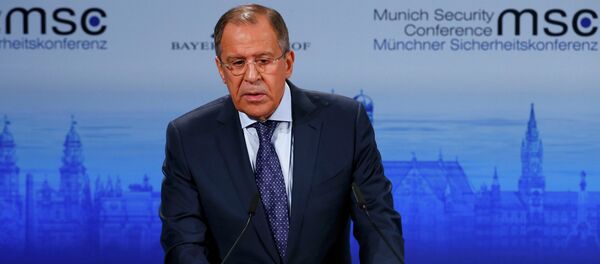 Russian Foreign Minister Sergei Lavrov addresses during the 51st Munich Security Conference at the 'Bayerischer Hof' hotel in Munich Russian Foreign Minister Sergei Lavrov addresses during the 51st Munich Security Conference at the 'Bayerischer Hof' hotel in Munich - Sputnik International