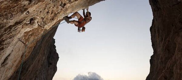 Rock climber on cliff. Kalymnos Island, Greece. - Sputnik International