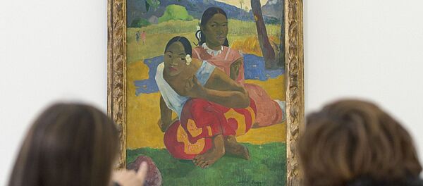 Women look at the painting Nafea faa ipoipo? (1892) by French painter Paul Gauguin in the Fondation Beyeler in Riehen, Switzerland Women look at the painting Nafea faa ipoipo? (1892) by French painter Paul Gauguin in the Fondation Beyeler in Riehen, Switzerland - Sputnik International