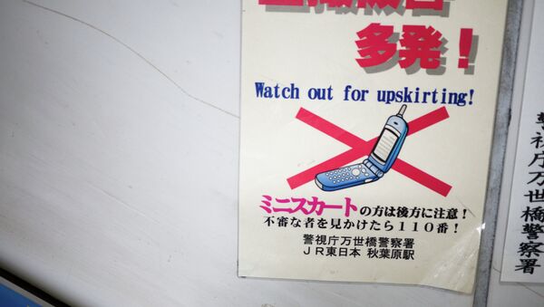 Warning signs in Tokyo’s Shinbashi train station - Sputnik International