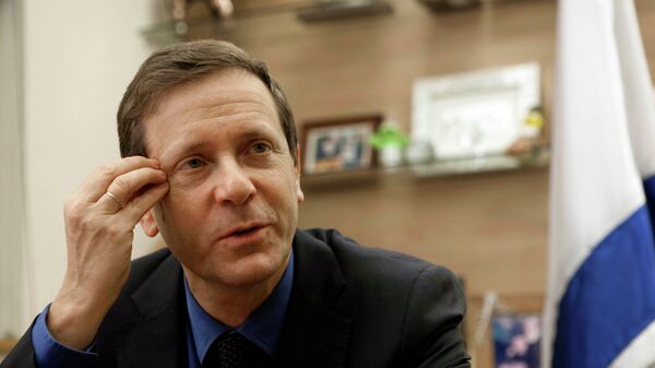 Isaac Herzog, a newly elected leader of the Labor Party gestures during an interview in his office in Jerusalem, Wednesday, Dec. 11, 2013 - Sputnik International