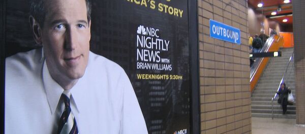 A poster for Nightly News with Brian Williams hangs in a San Francisco subway A poster for Nightly News with Brian Williams hangs in a San Francisco subway - Sputnik International