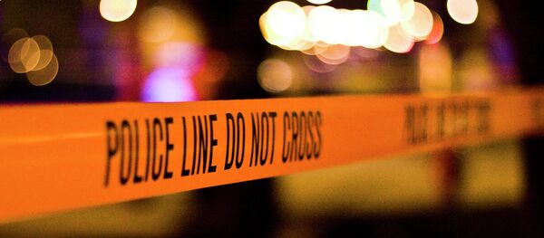 Police line at night Police line at night - Sputnik International