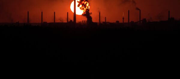 The sun sets over a chemical factory near the city of Donetsk The sun sets over a chemical factory near the city of Donetsk - Sputnik International