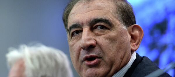 Former Syrian Deputy Prime Minister Qadri Jamil, a leader of the Popular Front of Change and Liberation, speaks during a press conference after talks between representatives of the Syrian government and the opposition in Moscow, on January 30, 2015 Former Syrian Deputy Prime Minister Qadri Jamil, a leader of the Popular Front of Change and Liberation, speaks during a press conference after talks between representatives of the Syrian government and the opposition in Moscow, on January 30, 2015 - Sputnik International