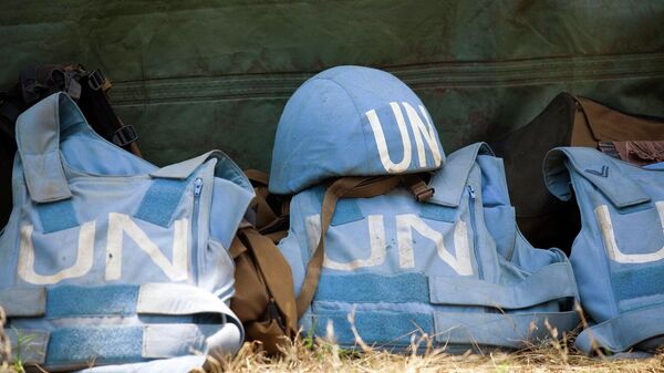 Helmet and Flack Jackets of UN Peacekeepers - Sputnik International