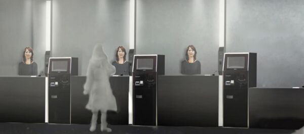 The high-tech luxury resort in the Huis Ten Bosch amusement park in Nagasaki prefecture will have ten “actroids” supplementing the human staff. The high-tech luxury resort in the Huis Ten Bosch amusement park in Nagasaki prefecture will have ten “actroids” supplementing the human staff. - Sputnik International