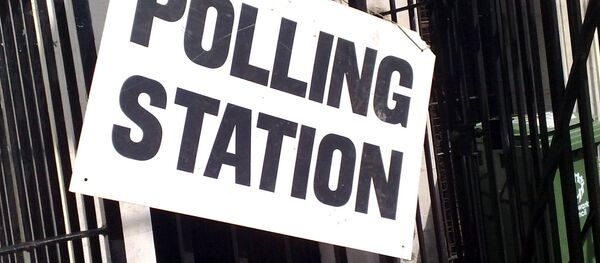 Polling station sign Polling station sign - Sputnik International