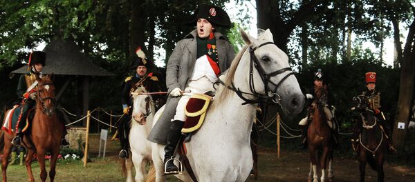 Actors re-enact the battle of Waterloo in Waterloo, Belgium, Saturday June 16, 2007 - Sputnik International