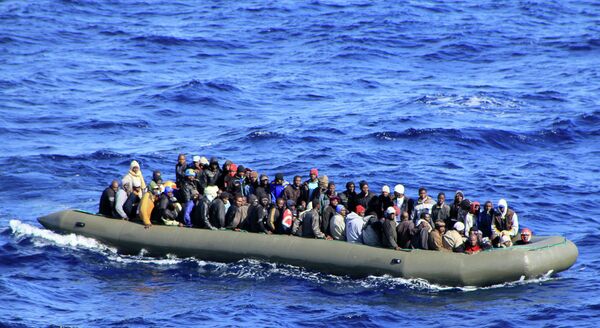 At least 200 migrants are missing after their boats sank in the Mediterranean Sea on Wednesday, BBC reported citing UN refugee agency At least 200 migrants are missing after their boats sank in the Mediterranean Sea on Wednesday, BBC reported citing UN refugee agency - Sputnik International