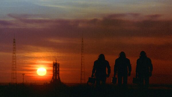 Astronauts at the Baikonur space center - Sputnik International