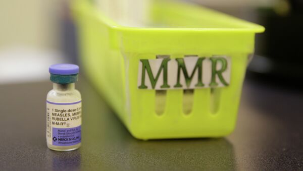 A measles vaccine is shown on a countertop at the Tamalpais Pediatrics clinic Friday, Feb. 6, 2015, in Greenbrae, Calif.  - Sputnik International