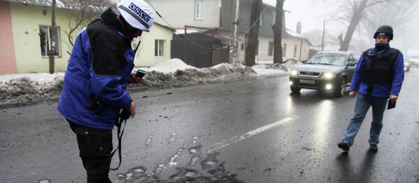 OSCE observers in Donetsk - Sputnik International