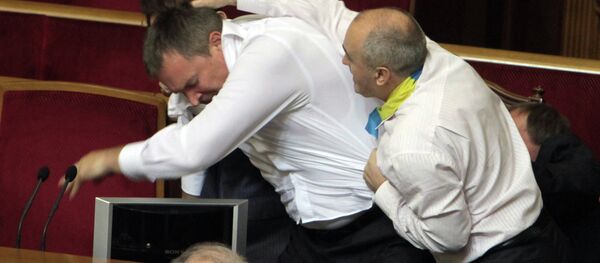 Fight in Verkhovna Rada in Kiev Fight in Verkhovna Rada in Kiev - Sputnik International