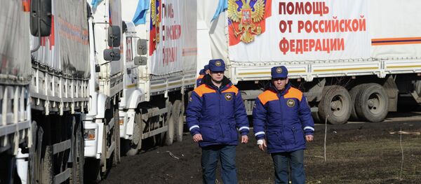 14th humanitarian aid convoy for Ukraine's south-east formed in Rostov Region 14th humanitarian aid convoy for Ukraine's south-east formed in Rostov Region - Sputnik International