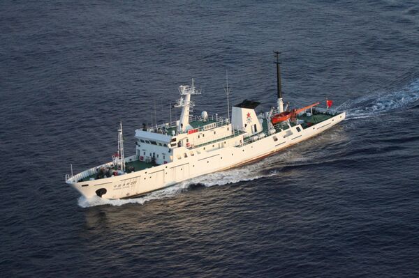 In this photo released by Japan Maritime Safety Agency, a Chinese vessel sails in waters off the disputed islands known as Senkaku in Japan and Diaoyu in China in the East China Sea Wednesday, Aug. 24, 2011 In this photo released by Japan Maritime Safety Agency, a Chinese vessel sails in waters off the disputed islands known as Senkaku in Japan and Diaoyu in China in the East China Sea Wednesday, Aug. 24, 2011 - Sputnik International