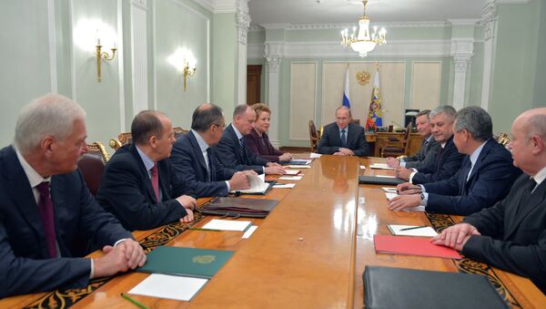 President Vladimir Putin chairs the Russian Security Council meeting - Sputnik International