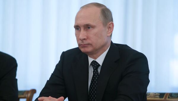 Vladimir Putin meets with - Sputnik International