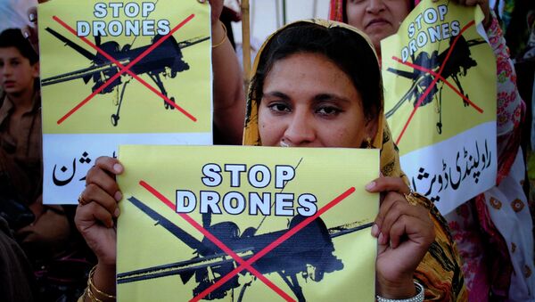 Pakistani women rally against the US drone strikes in tribal areas. - Sputnik International