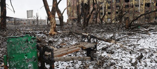 Destroyed airport in Donetsk Destroyed airport in Donetsk - Sputnik International