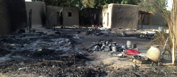 A picture taken on February 13, 2015 shows the village Nougboua after it was attacked by Nigeria's Boko Haram rebels A picture taken on February 13, 2015 shows the village Nougboua after it was attacked by Nigeria's Boko Haram rebels - Sputnik International