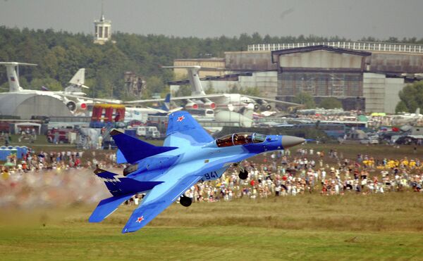 Russian MiG-29K takes off at a MAKS Air Show at Zhukovsky airfield outside Moscow - Sputnik International