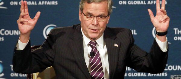 “For the life of me, I don’t understand – the debate has gotten off track, where we’re not understanding and protecting,” Jeb Bush said about criticism of the NSA at the Chicago Council for Global Affairs. “For the life of me, I don’t understand – the debate has gotten off track, where we’re not understanding and protecting,” Jeb Bush said about criticism of the NSA at the Chicago Council for Global Affairs. - Sputnik International