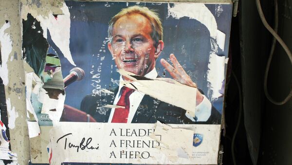Tony Blair ripped poster - Sputnik International