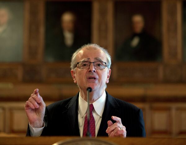 Chief Judge Jonathan Lippman delivers his State of the Judiciary address at the Court of Appeals on Tuesday, Feb. 17, 2015, in Albany, N.Y. Chief Judge Jonathan Lippman delivers his State of the Judiciary address at the Court of Appeals on Tuesday, Feb. 17, 2015, in Albany, N.Y. - Sputnik International