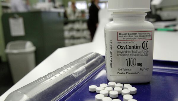 OxyContin pills are arranged for a photo at a pharmacy in Montpelier, Vt. - Sputnik International