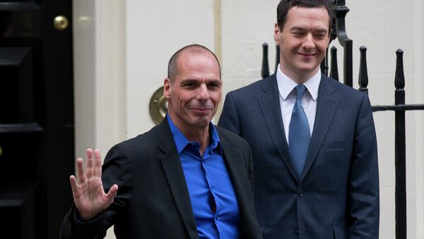 British Finance Minister George Osborne, right, and Greece's new finance minister Yanis Varoufakis - Sputnik International
