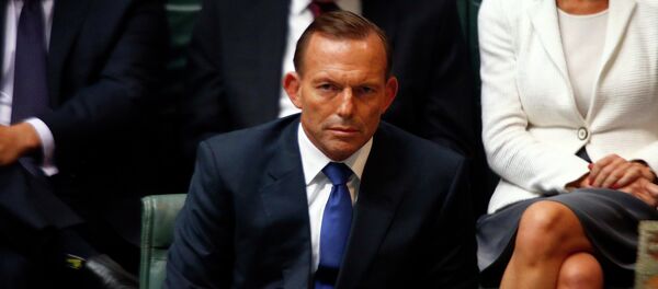 Australian Prime Minister Tony Abbott listens to a question in the Australian Parliament located in the Australian capital city of Canberra February 23, 2015 - Sputnik International