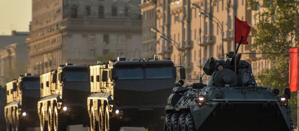 Military equipment takes part in Victory Day Parade rehearsal - Sputnik International