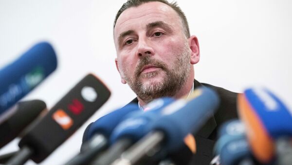 Organizer Lutz Bachmann, speaks during a news conference of the group 'Patriotic Europeans against the Islamization of the West' (PEGIDA) in Dresden - Sputnik International