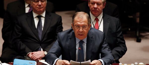 Russian Foreign Minister Sergey Lavrov addresses a meeting of the United Nations Security Council at the U.N. headquarters in New York, February 23, 2015 Russian Foreign Minister Sergey Lavrov addresses a meeting of the United Nations Security Council at the U.N. headquarters in New York, February 23, 2015 - Sputnik International