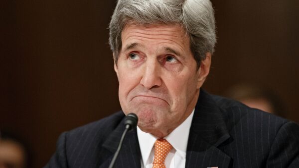 Secretary of State John Kerry testifies on Capitol Hill in Washington, Tuesday, Feb. 24, 2015, before a Senate Appropriations subcommittee to defend the budget requests for America's diplomacy operations - Sputnik International