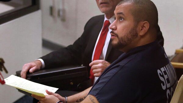 In this Saturday, Jan. 10, 2015 photo, George Zimmerman, right, sits with attorney Don West during a first appearance at the Seminole County Courthouse in Sanford, Fla - Sputnik International