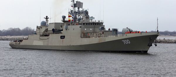 INS Trikand, built at the Yantar Shipyard in Kaliningrad for the Indian Navy, is tested in the Baltic Sea - Sputnik International