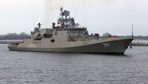 INS Trikand, built at the Yantar Shipyard in Kaliningrad for the Indian Navy, is tested in the Baltic Sea - Sputnik International