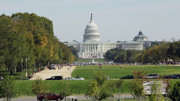 The United States Capitol, the meeting place of the U.S.Congress in Washington, D.C. The Capitol's foundation stone was laid by George Washington on September 18, 1793 - Sputnik International