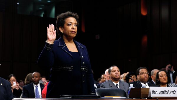 Loretta Lynch is sworn in to testify before a Senate Judiciary Committee confirmation hearing on her nomination to be U.S. attorney general on Capitol Hill in Washington - Sputnik International