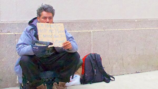 Homeless and unemployed man in New York - Sputnik International