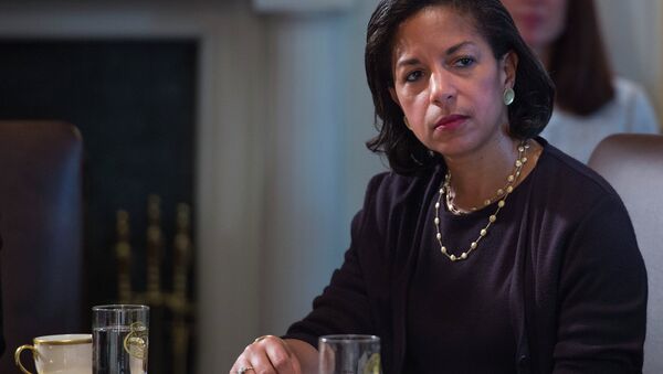 National Security Advisor Susan Rice listens as US President Barack Obama talks with members of his cabinet during a meeting at the White House in Washington, DC - Sputnik International