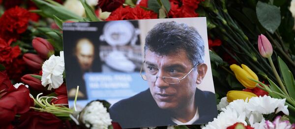 Flowers on murder scene of politician Boris Nemtsov - Sputnik International