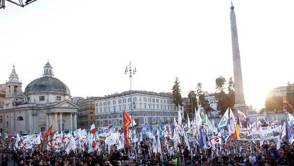 Italian Lega Nord (Northern League) protesters - Sputnik International