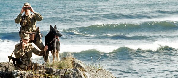 Border police on Kuril Islands - Sputnik International